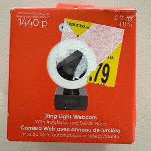 ONN RING LIGHT WEBCAM CAMERA FOR COMPUTER